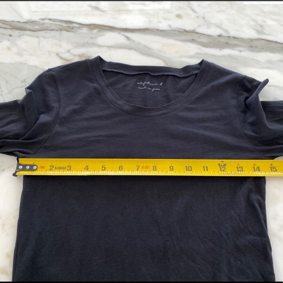 STEPHANIE B BLACK COTTON LONG SLEEVE T-SHIRT XS - Picture 4 of 8